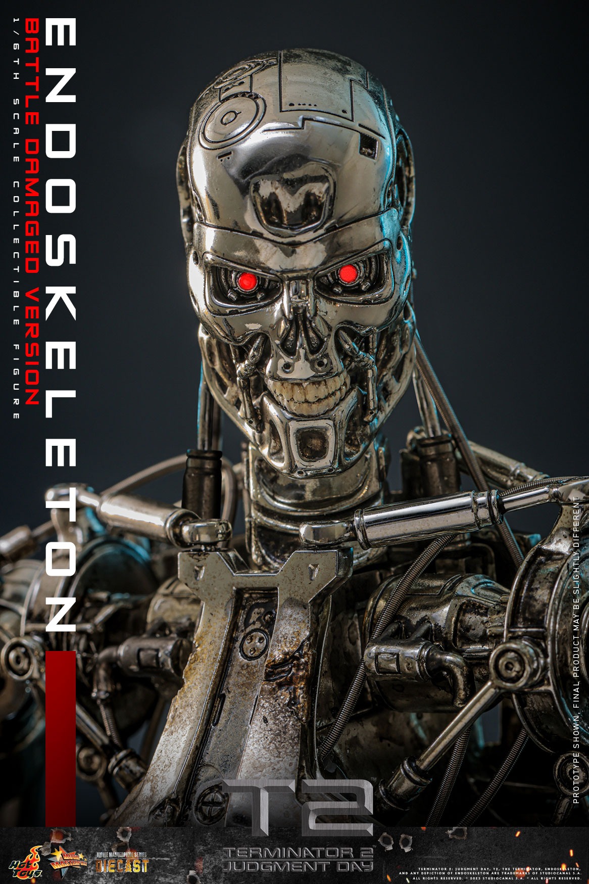 Pre-Order Hot Toys Endoskeleton Battle Damaged Terminator 2 Sixth Scale Figure MMS840D77